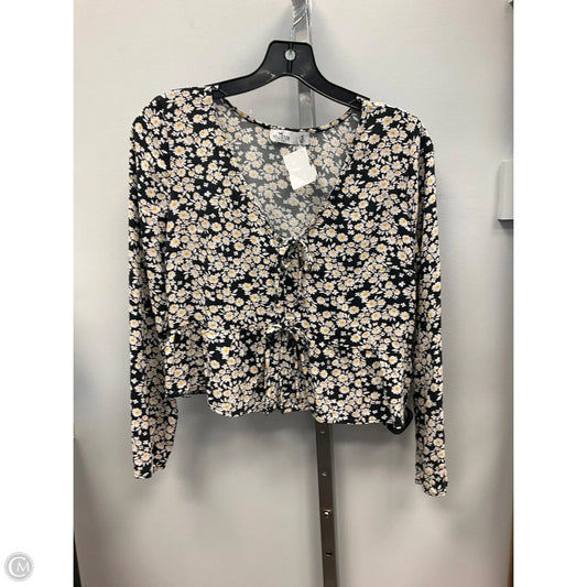 Top Long Sleeve By Hollister In Floral Print, Size: S