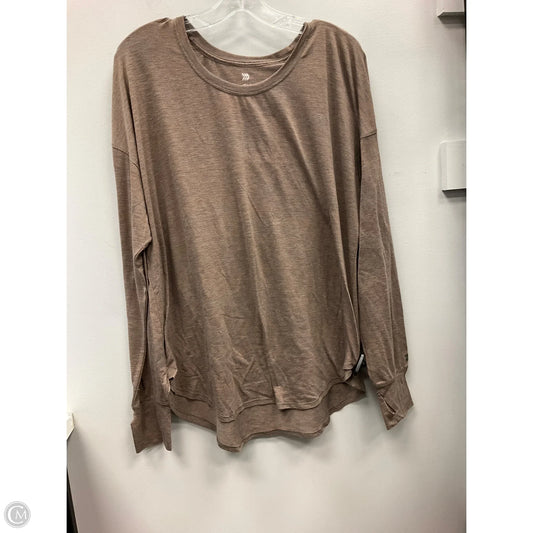 Athletic Top Long Sleeve Crewneck By All In Motion In Brown, Size: Xxl