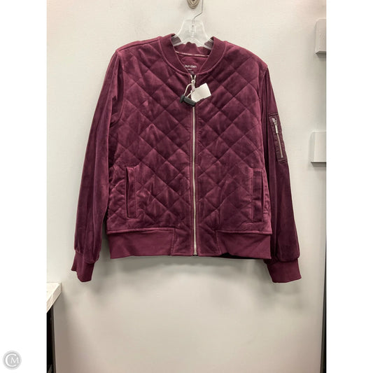 Jacket Other By Calvin Klein In Maroon, Size: M