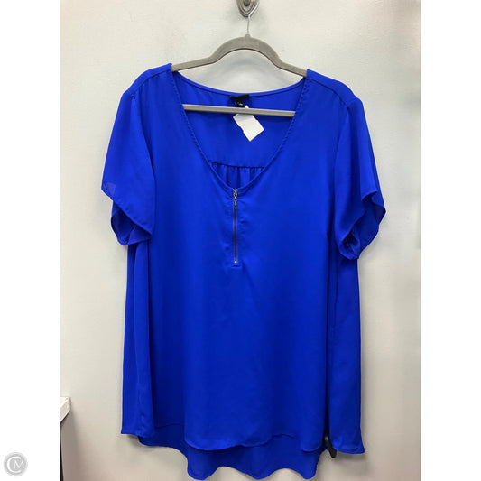 Top Short Sleeve By Torrid In Blue, Size: 2x