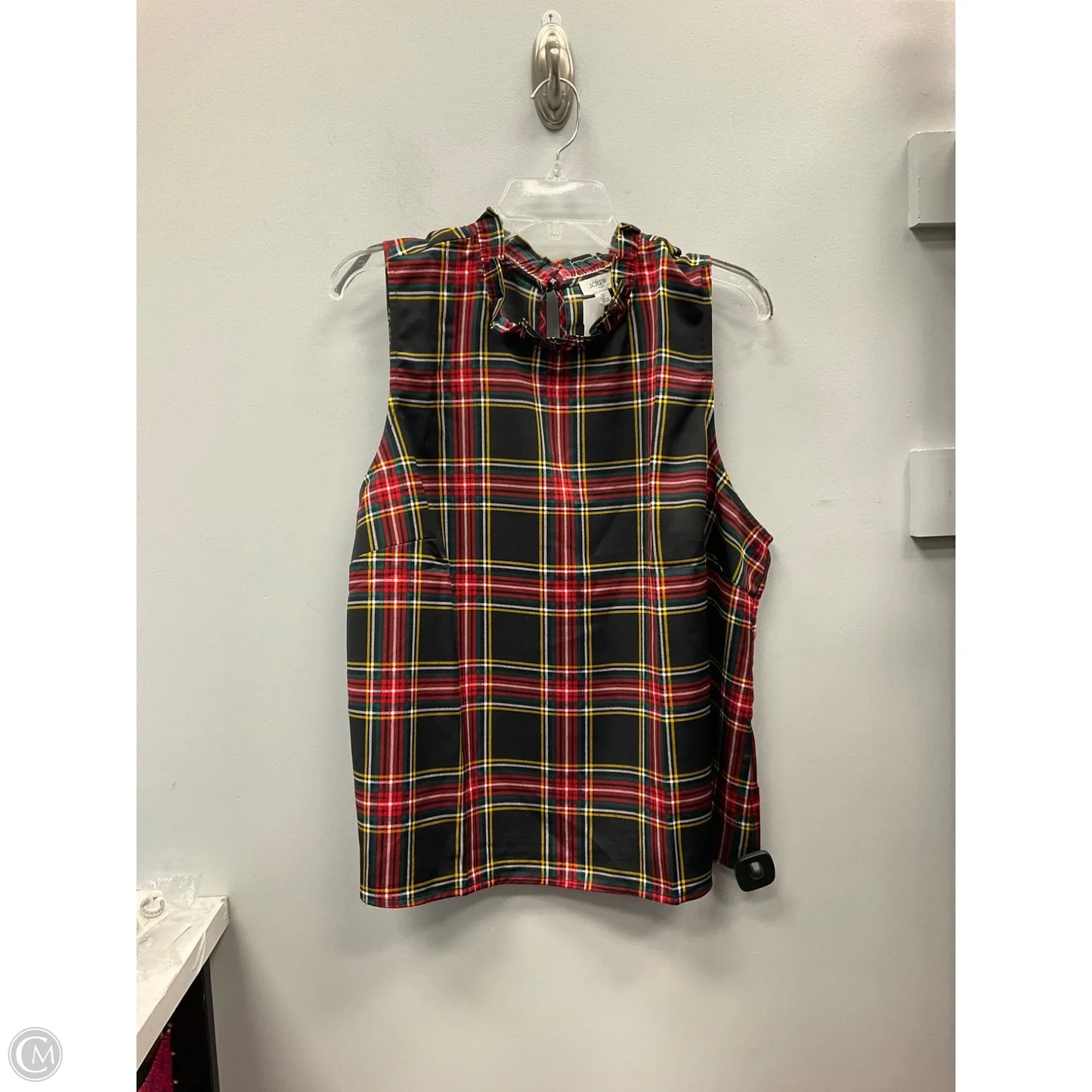 Top Sleeveless By J. Crew In Plaid Pattern, Size: 2x