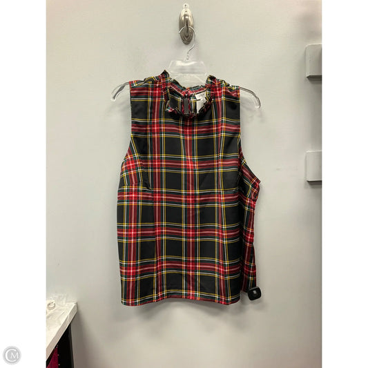 Top Sleeveless By J. Crew In Plaid Pattern, Size: 2x
