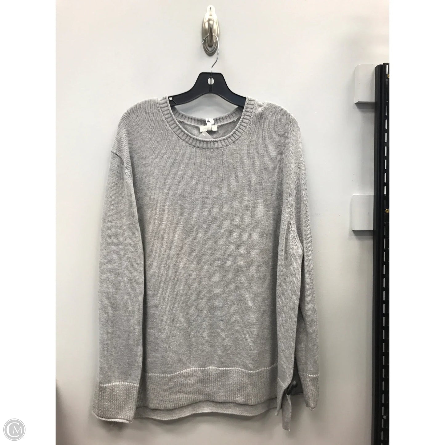 Sweater By Ella Moss In Grey, Size: Xxl
