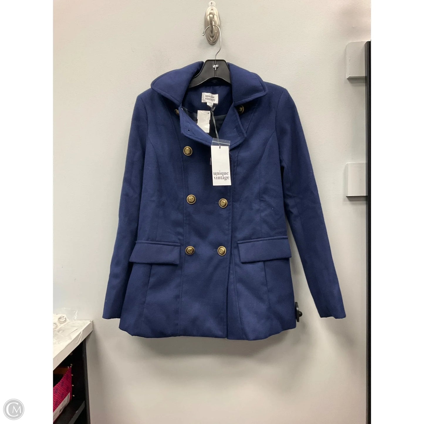 Coat Peacoat By Cme In Blue, Size: Xs