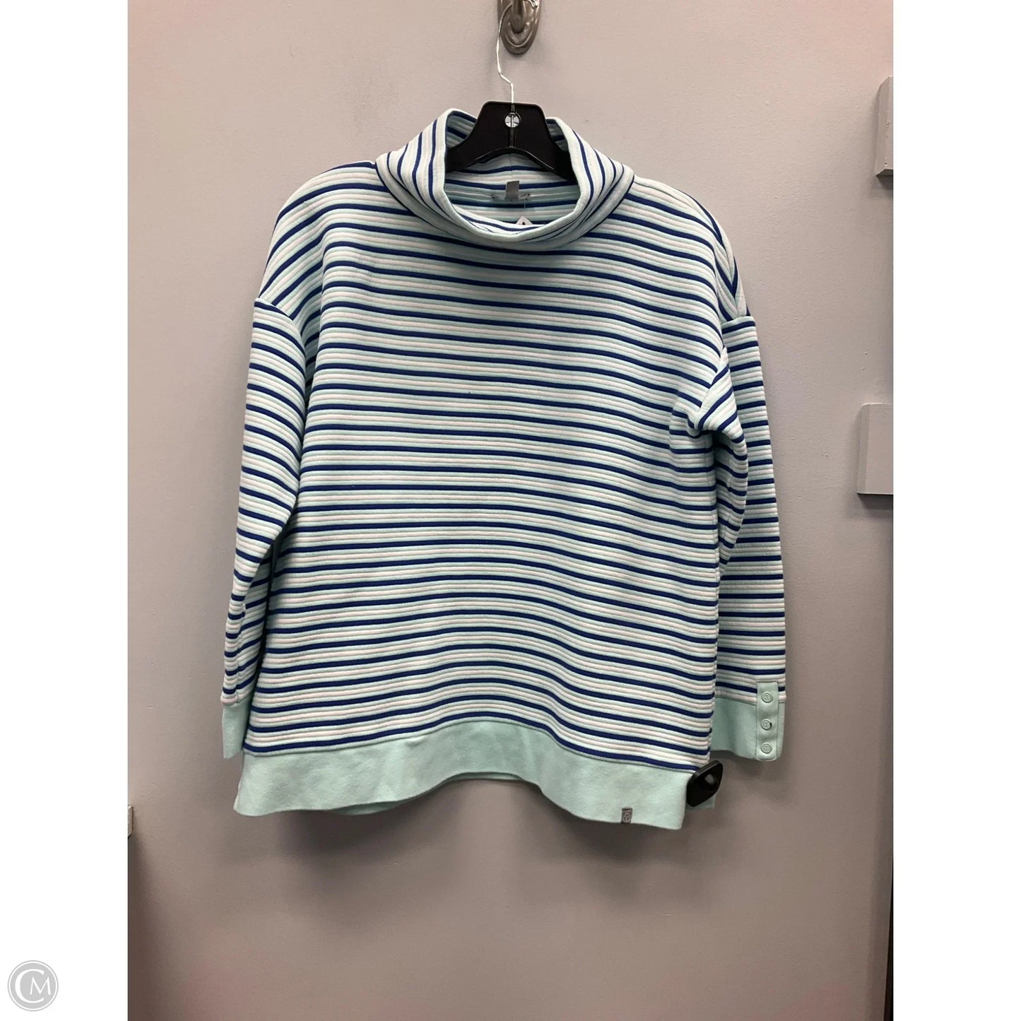 Top 3/4 Sleeve By Talbots In Striped Pattern, Size: Mp