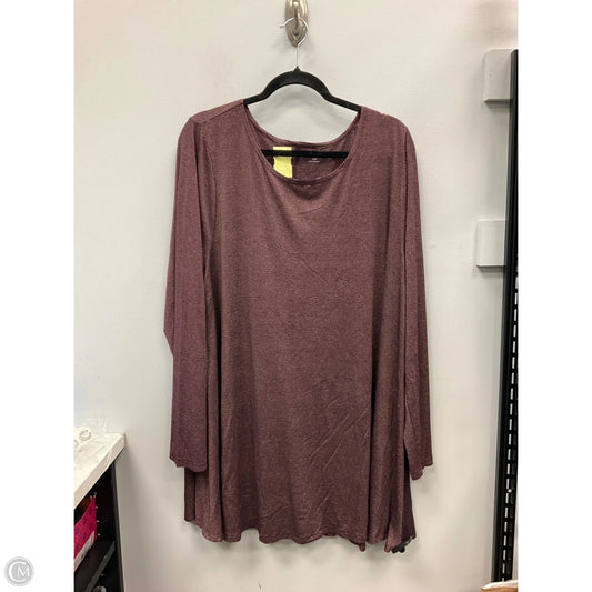 Top Long Sleeve Basic By Lane Bryant In Maroon, Size: 18