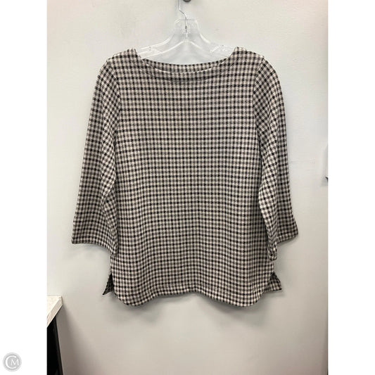 Top 3/4 Sleeve By J. Jill In Checkered Pattern, Size: Sp