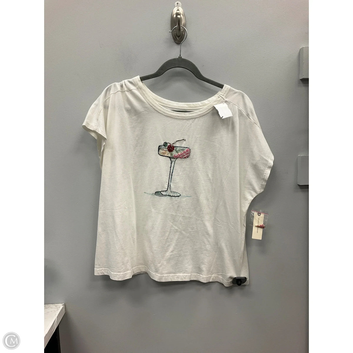 Top Short Sleeve By Maeve In White, Size: M