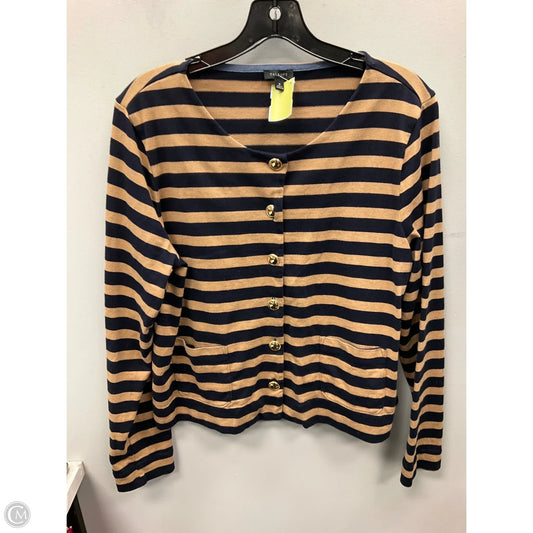 Top Long Sleeve By Talbots In Striped Pattern, Size: M