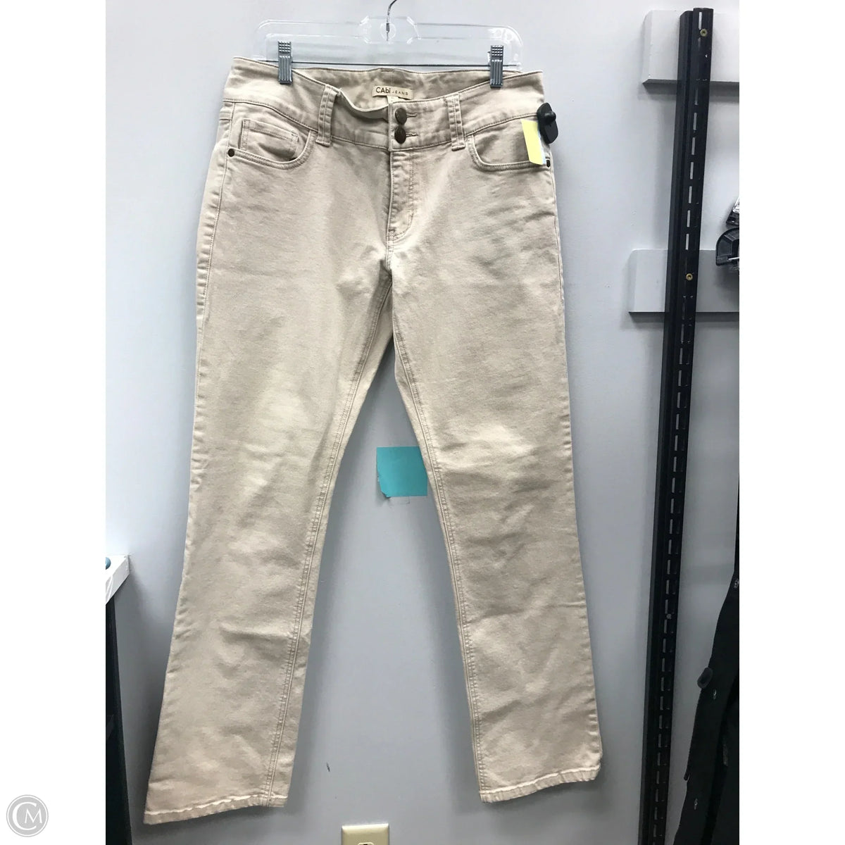 Jeans Flared By Cabi In Tan, Size: 12