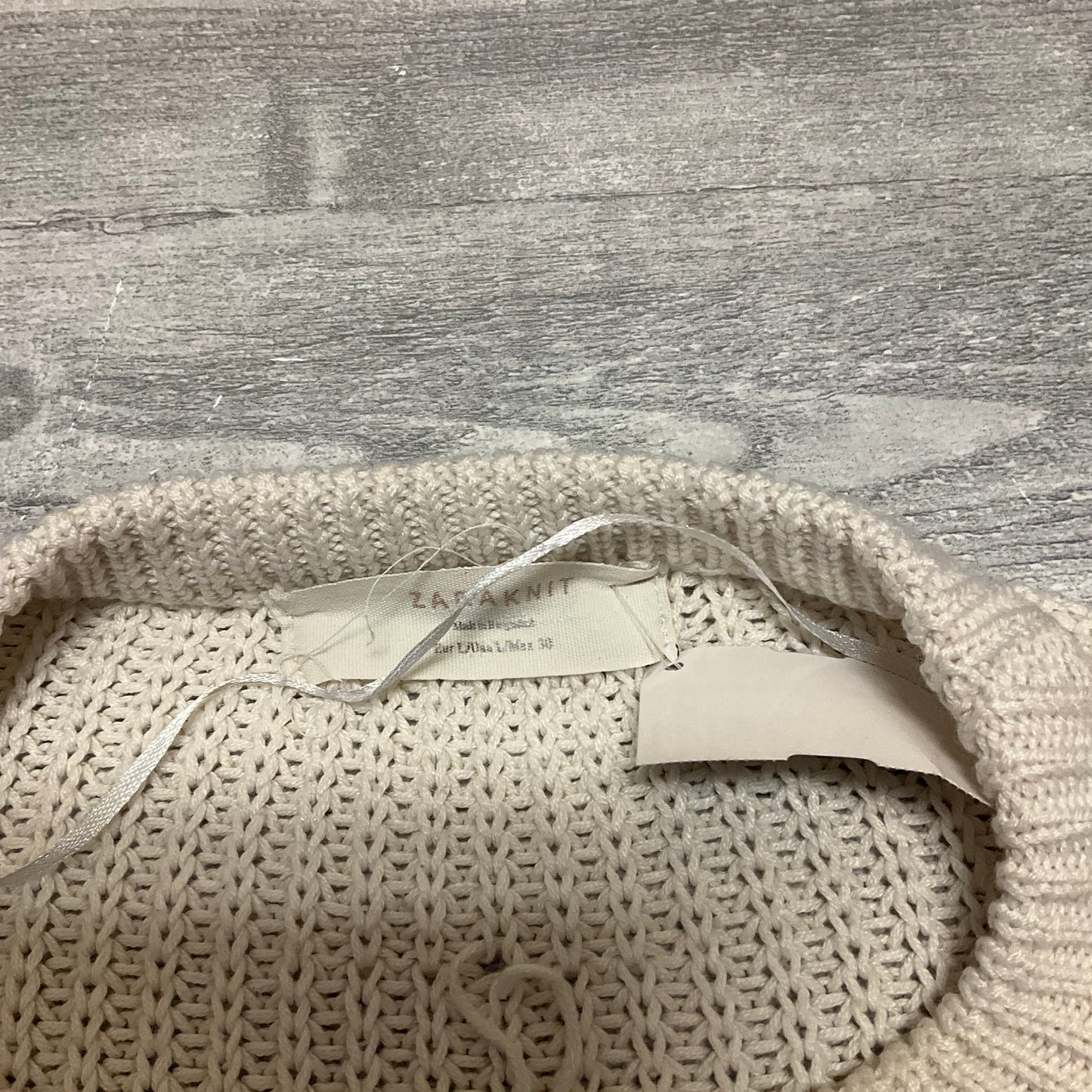 Sweater By Zara In Cream, Size: L