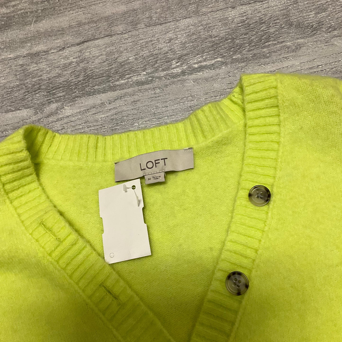 Sweater By Loft In Lime Green, Size: M