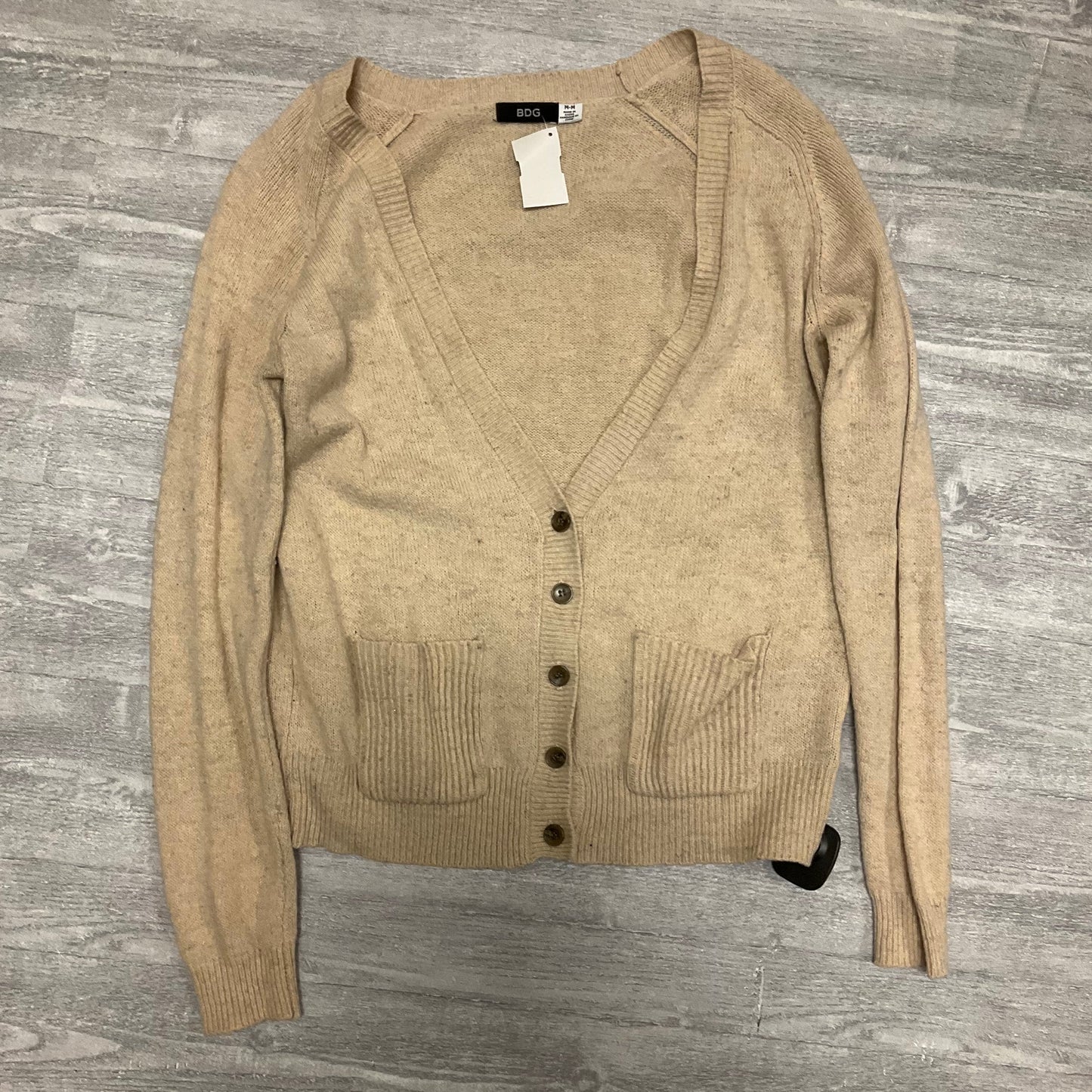 Sweater Cardigan By Be Inspired In Beige, Size: M