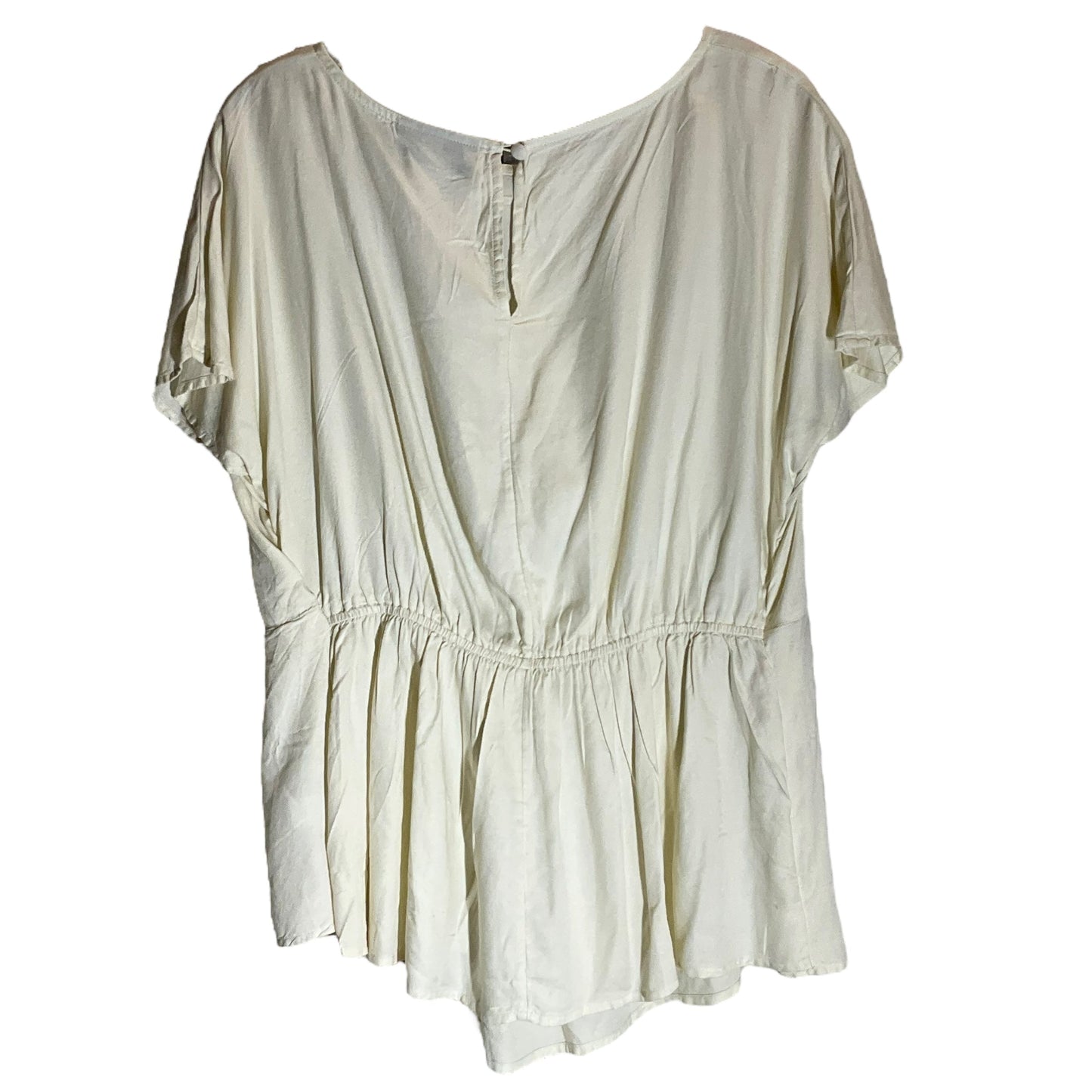 Cream Top Short Sleeve Lane Bryant, Size 14