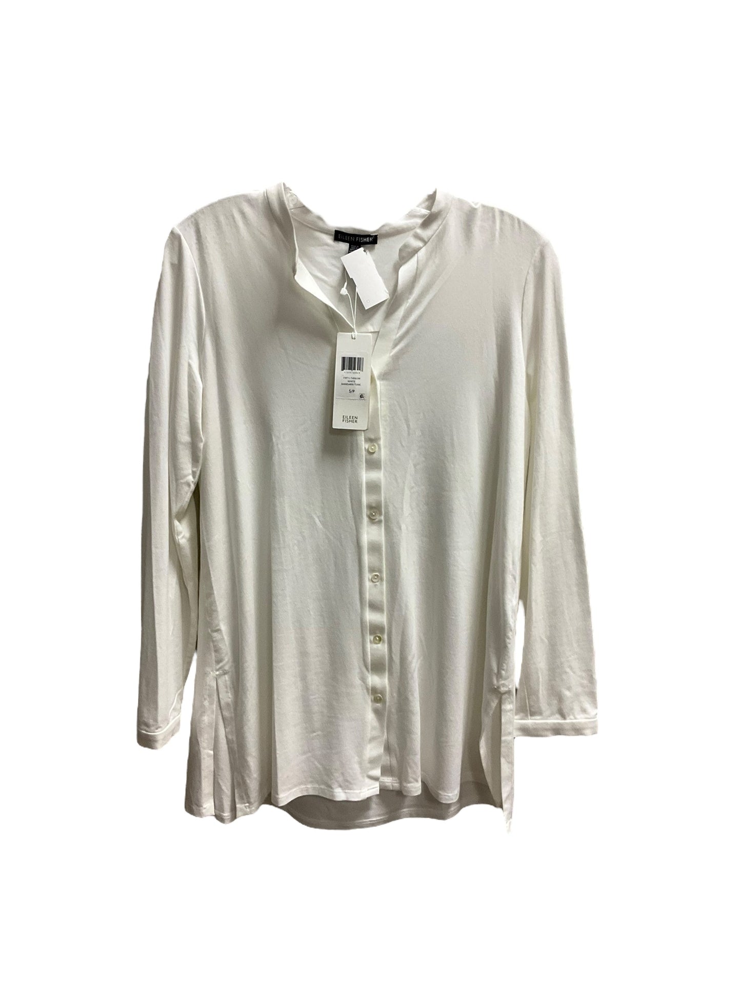 Top Long Sleeve By Eileen Fisher In White, Size: S