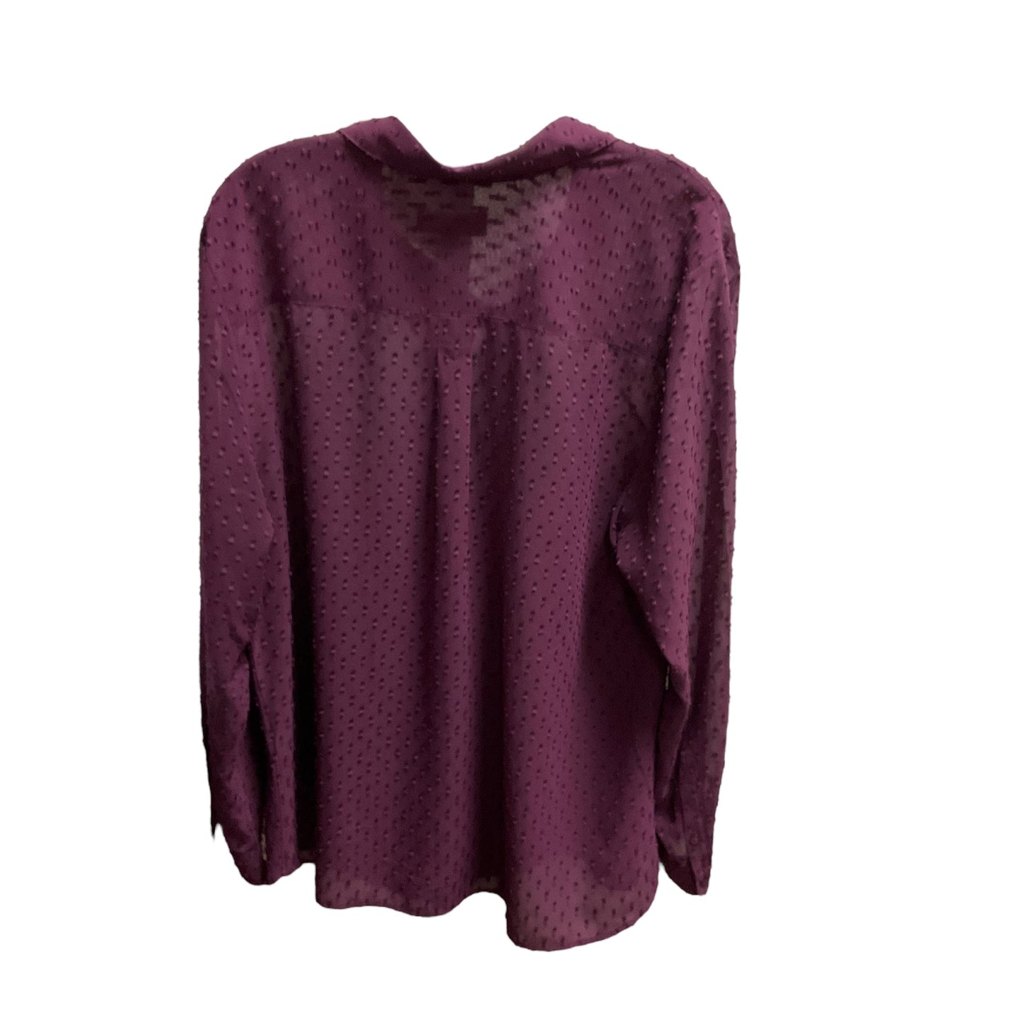 Top Long Sleeve By Banana Republic In Purple, Size: Xl