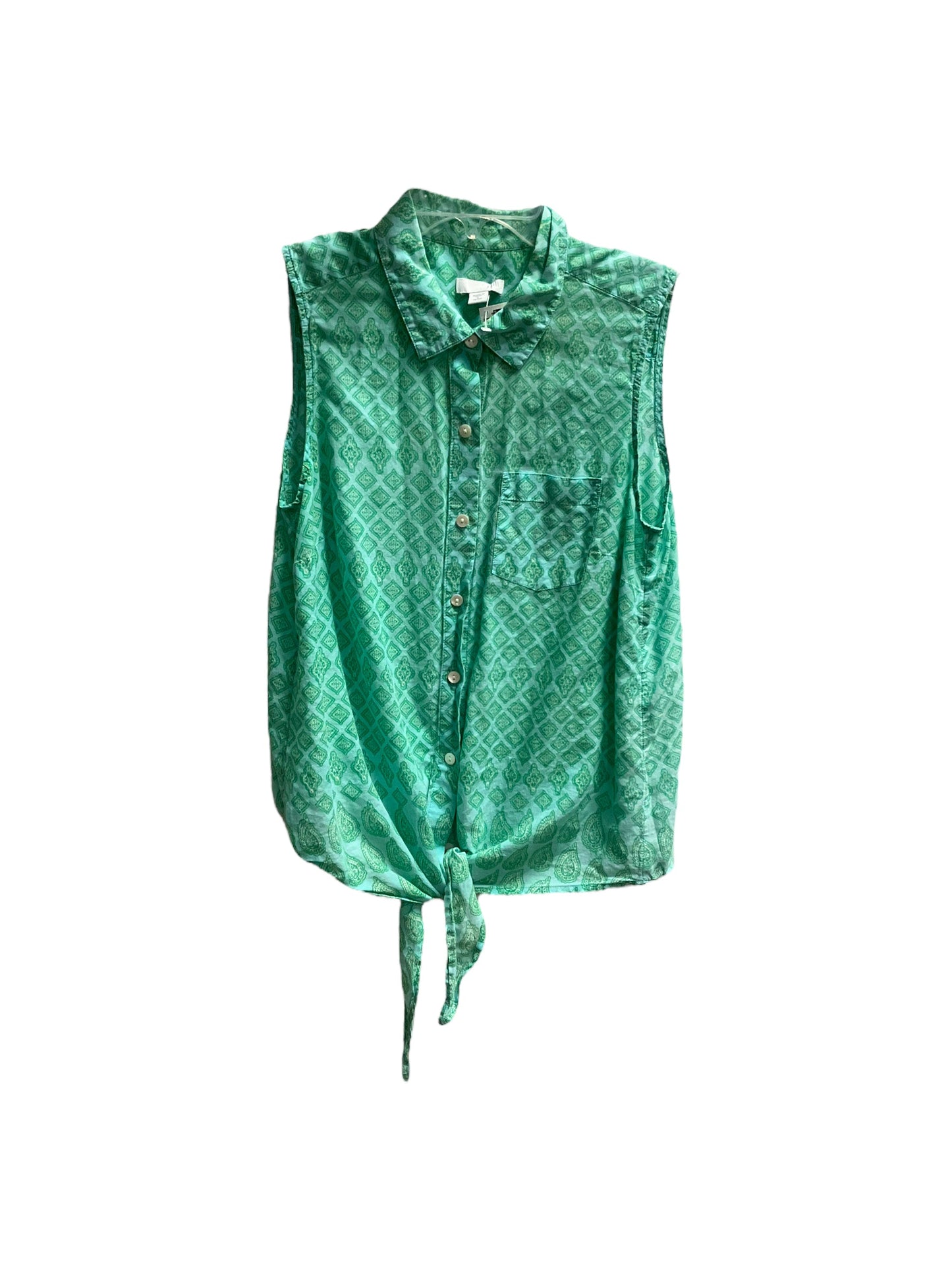 Green Top Sleeveless J. Jill, Size S