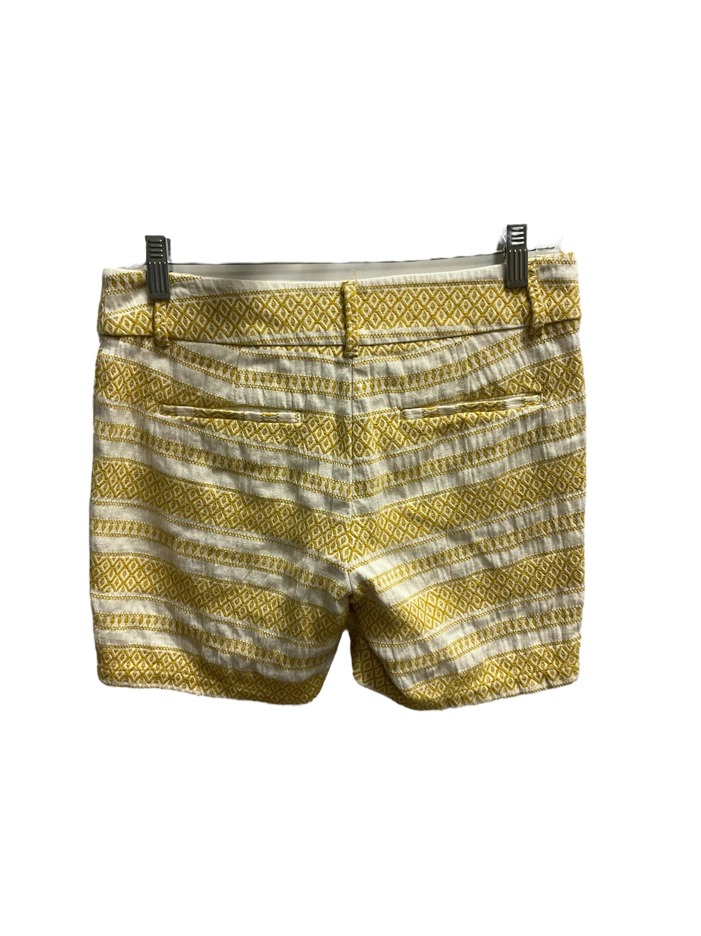 White & Yellow Shorts Loft, Size 00