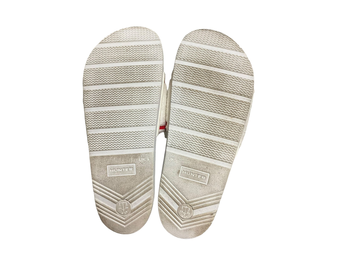 White Sandals Flats Hunter, Size 8