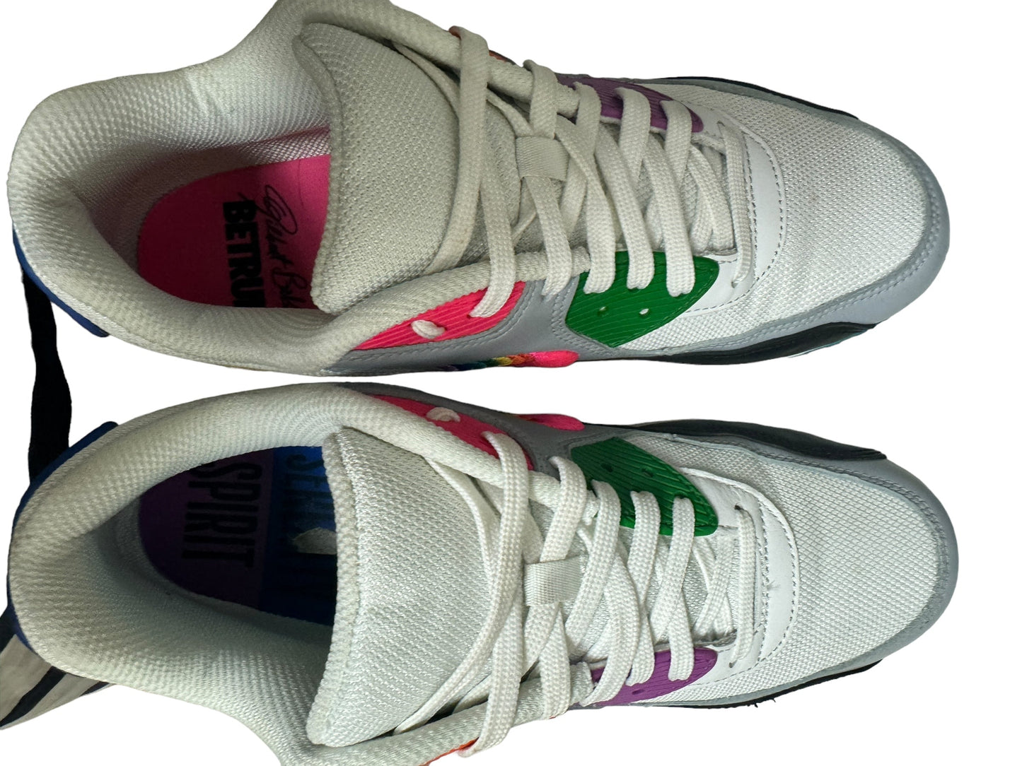 Rainbow Print Shoes Athletic Nike, Size 10.5