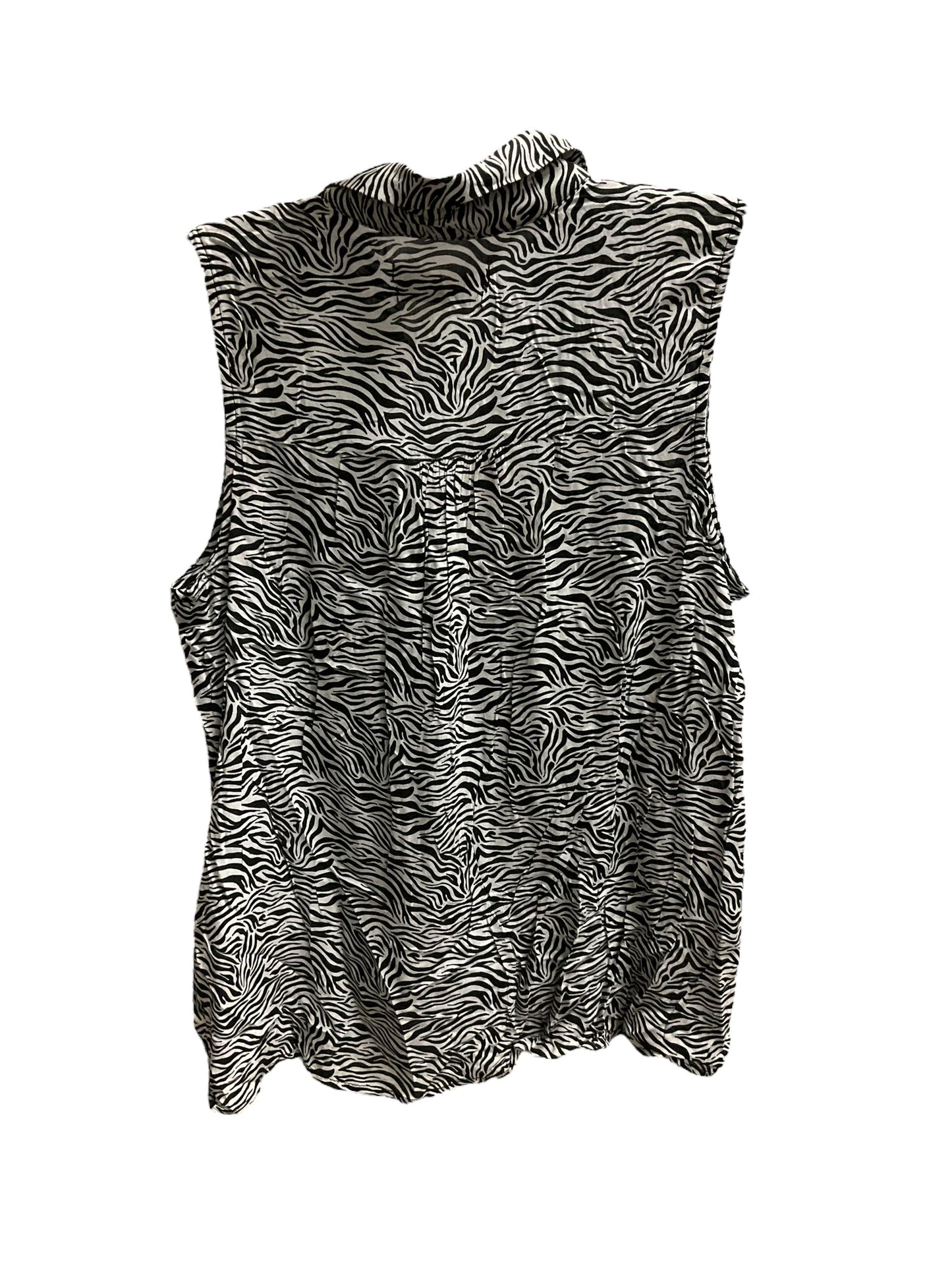 Zebra Print Top Sleeveless Pull & Bear, Size S