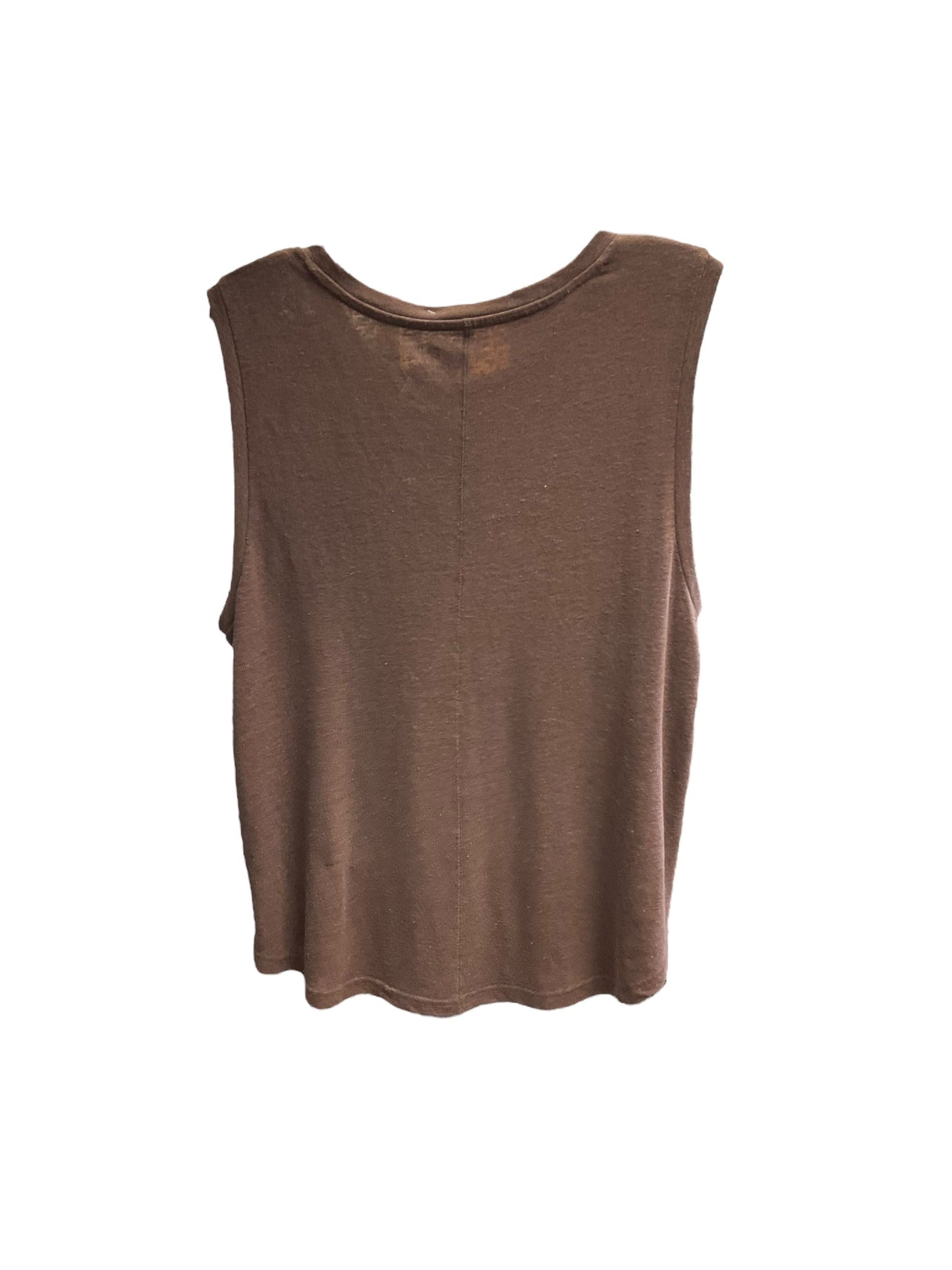 Top Sleeveless By Gap In Brown, Size: L