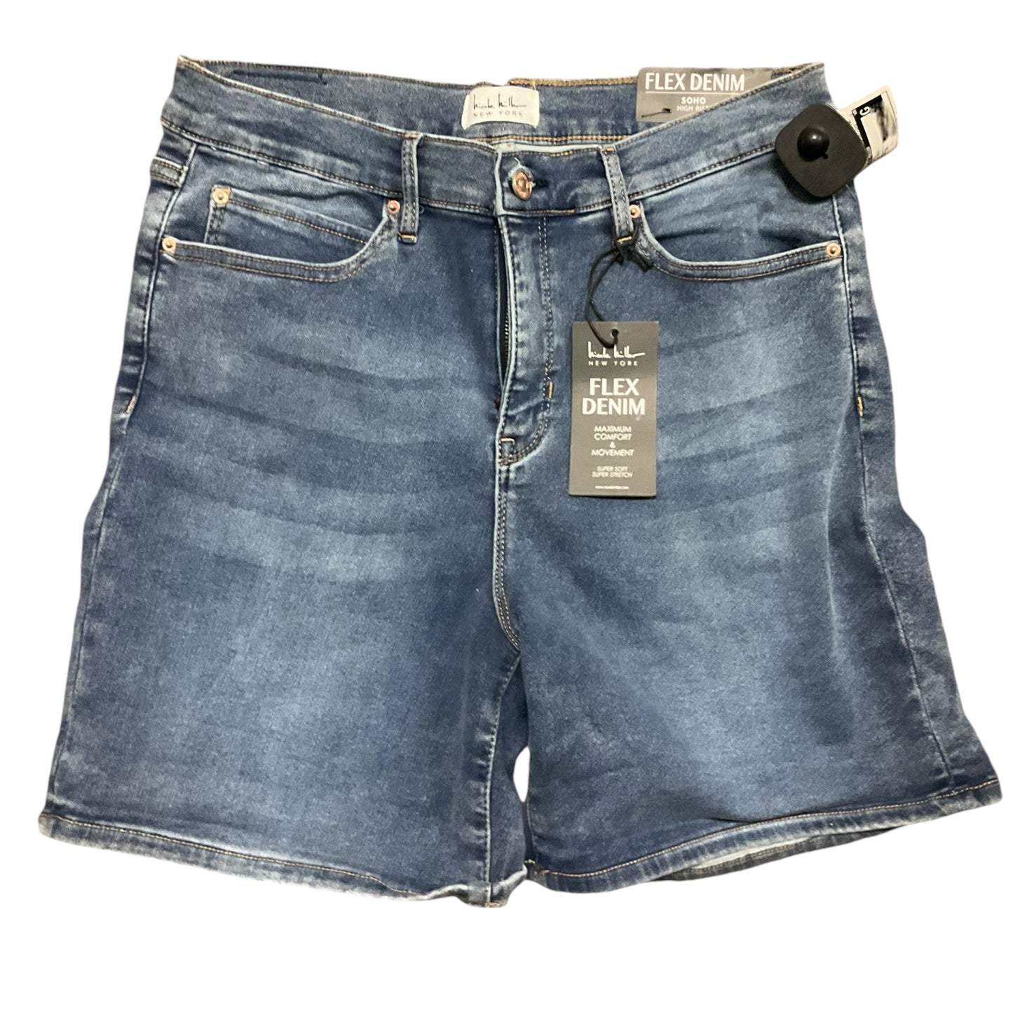 Shorts By Nicole Miller In Blue Denim, Size: 12