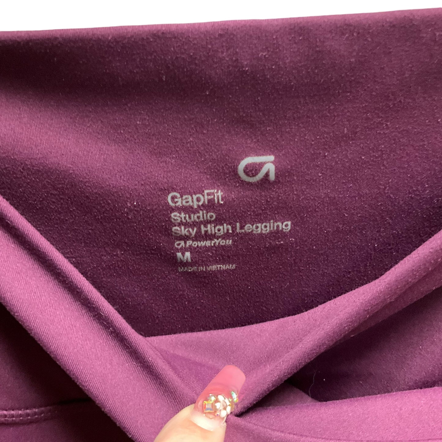 Athletic Leggings By Gapfit In Purple, Size: M