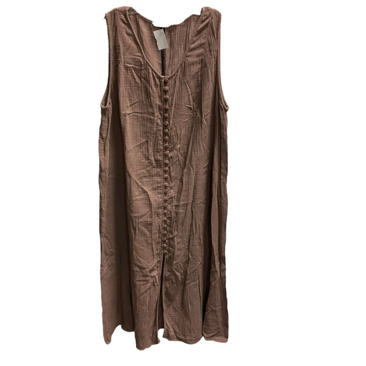 Brown Dress Casual Midi Soft Surroundings, Size 2x