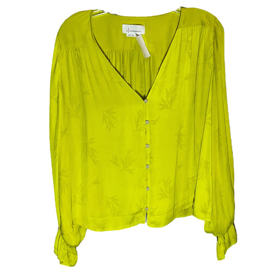 Yellow Top Long Sleeve Anthropologie, Size L