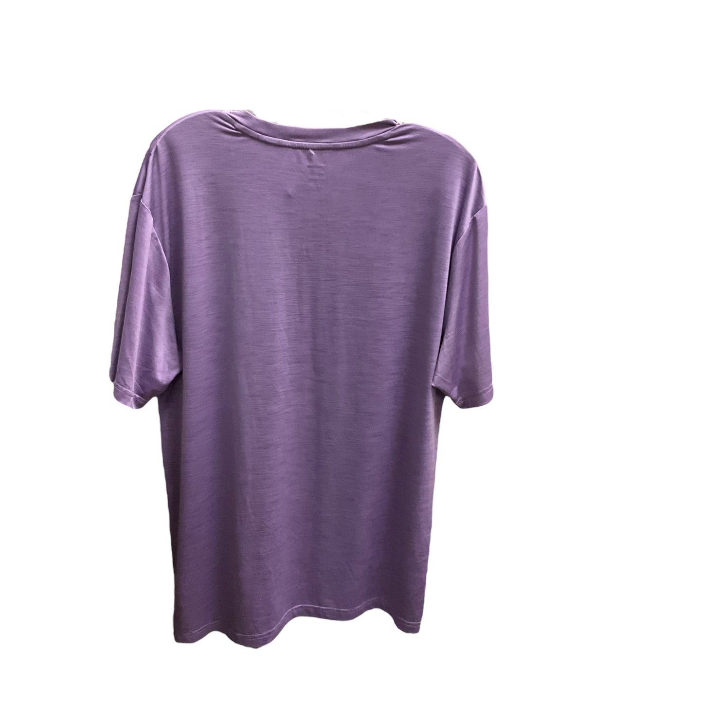 Athletic Top Short Sleeve By Reebok In Purple, Size: M