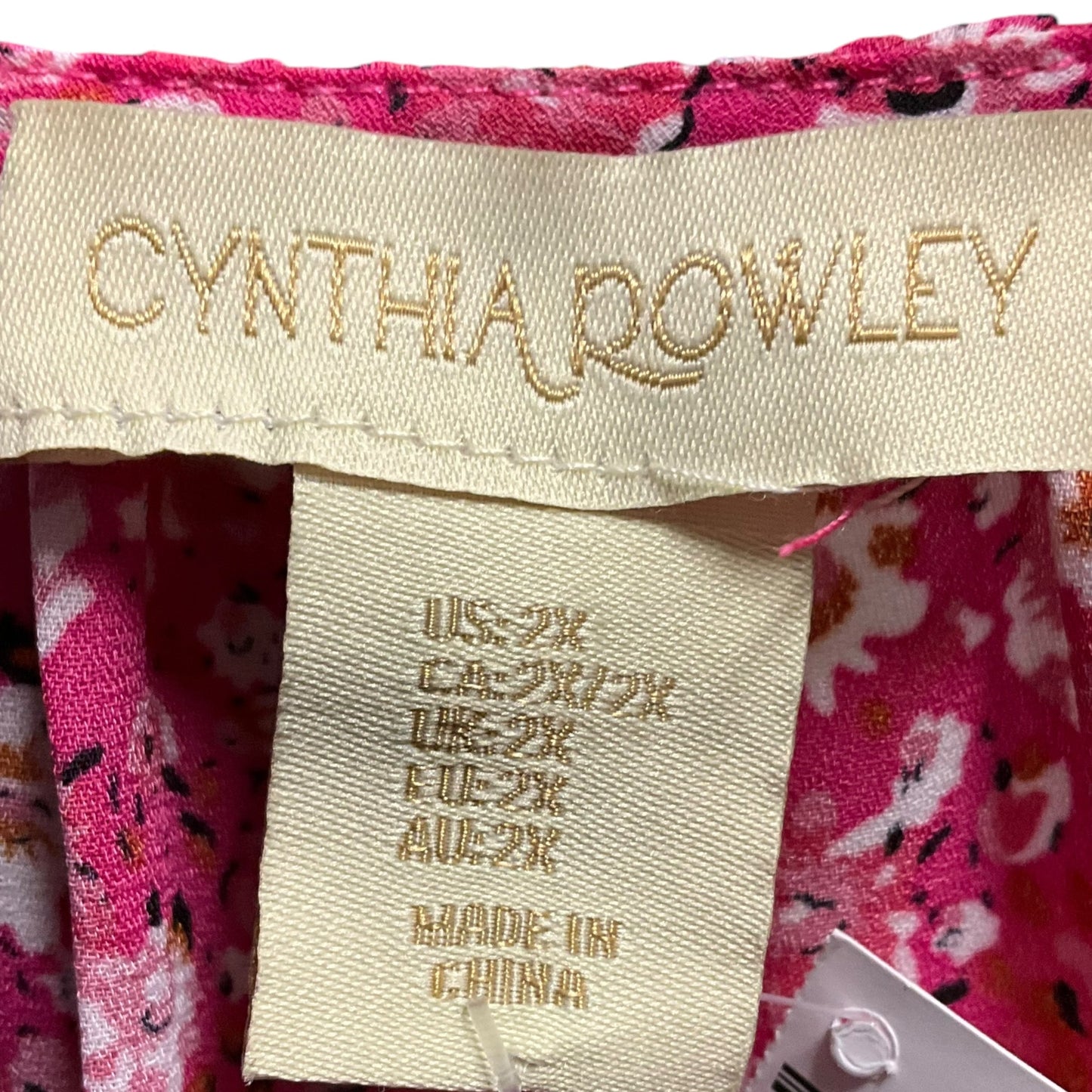 Top Short Sleeve By Cynthia Rowley In Floral Print, Size: Xxxl