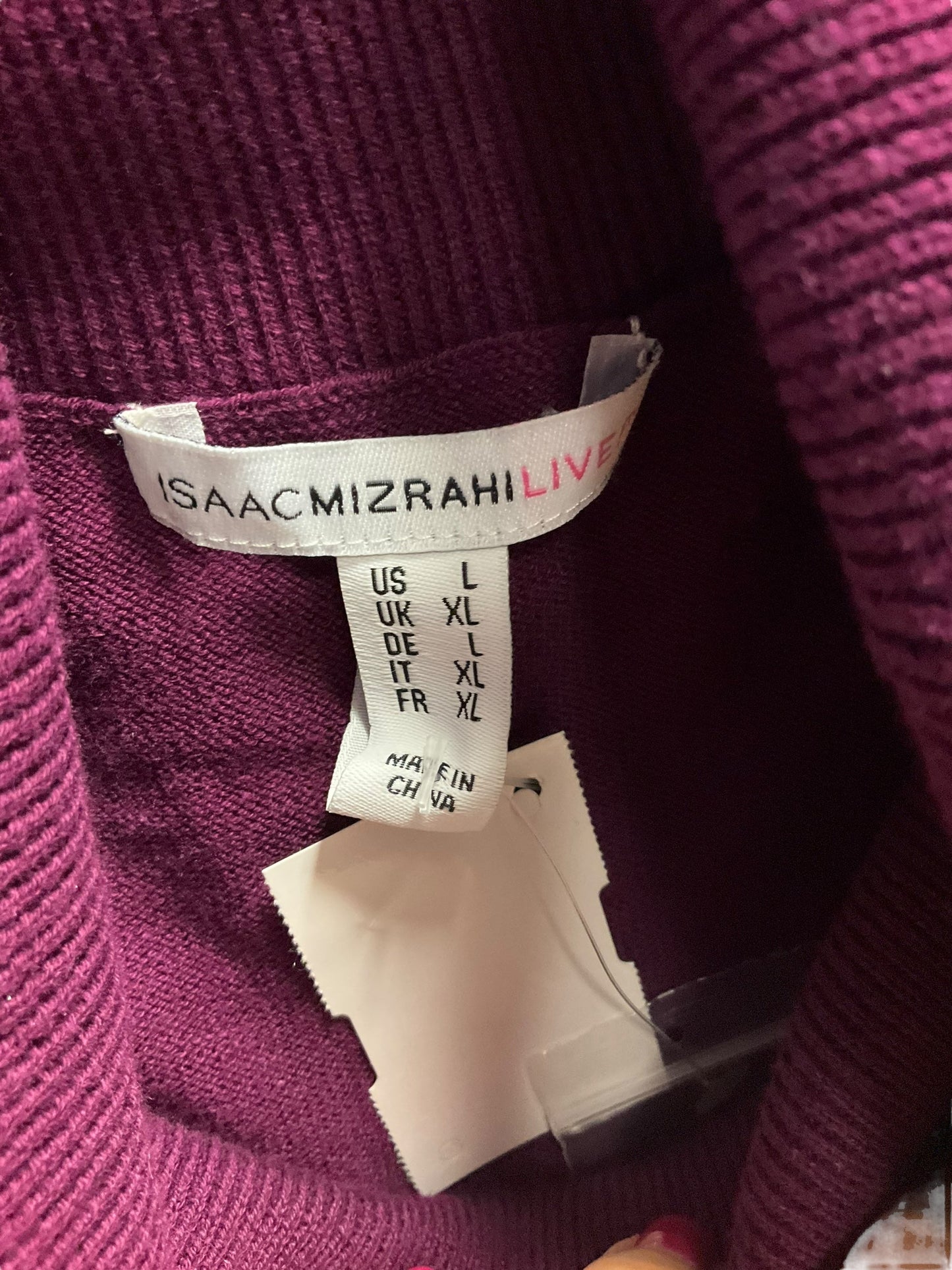 Sweater By Isaac Mizrahi Live Qvc In Purple, Size: L