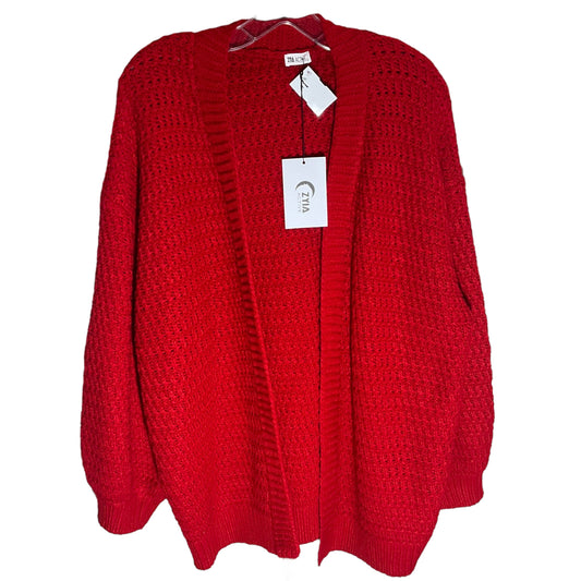 Sweater Cardigan By Zyia In Red, Size: S