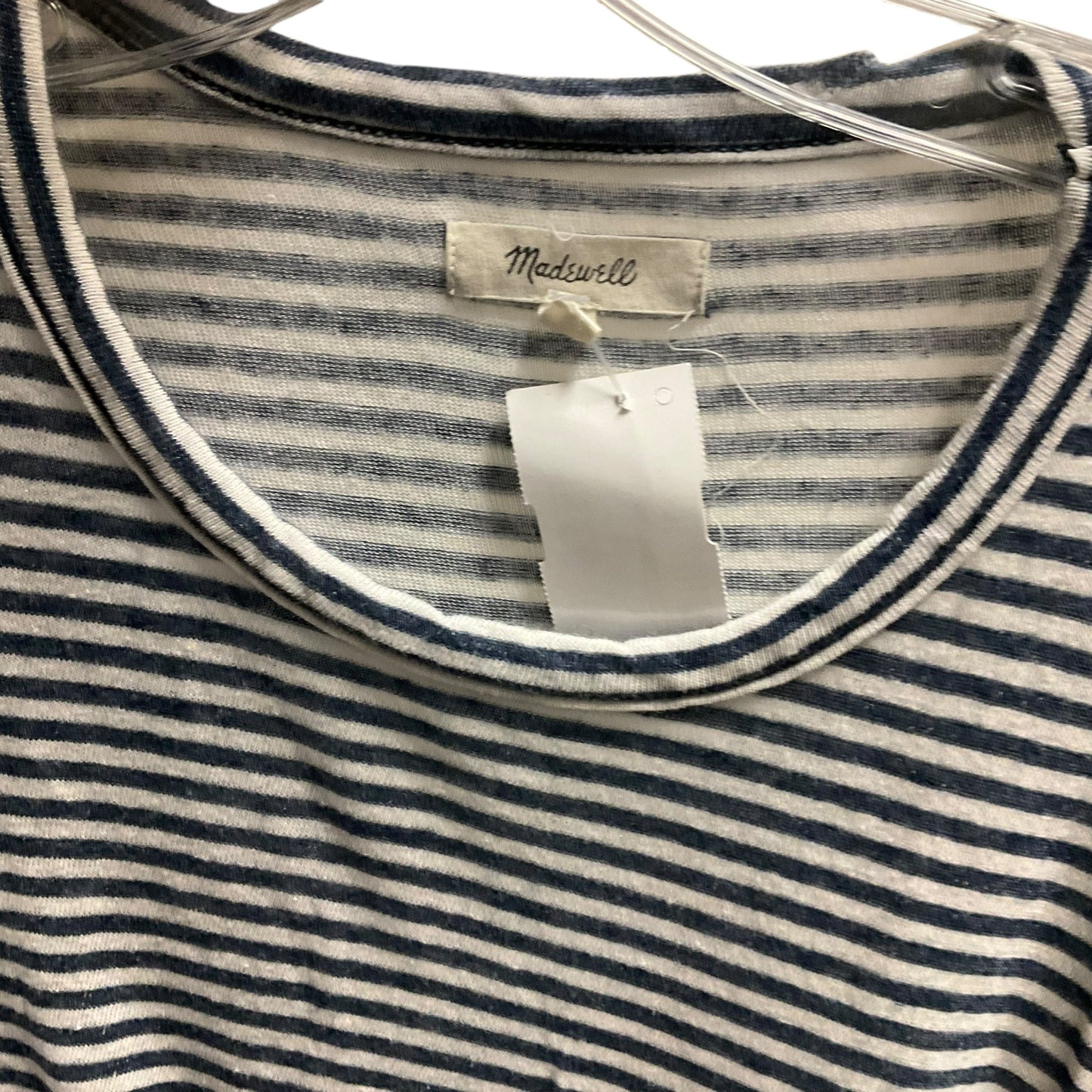 Top Long Sleeve By Madewell In Striped Pattern, Size: S