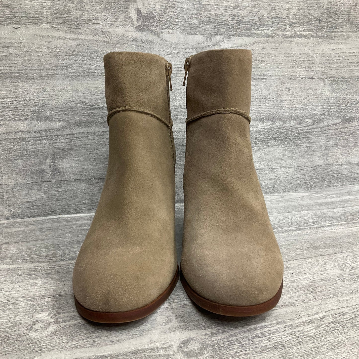 Boots Ankle Heels By Lucky Brand In Tan, Size: 8.5