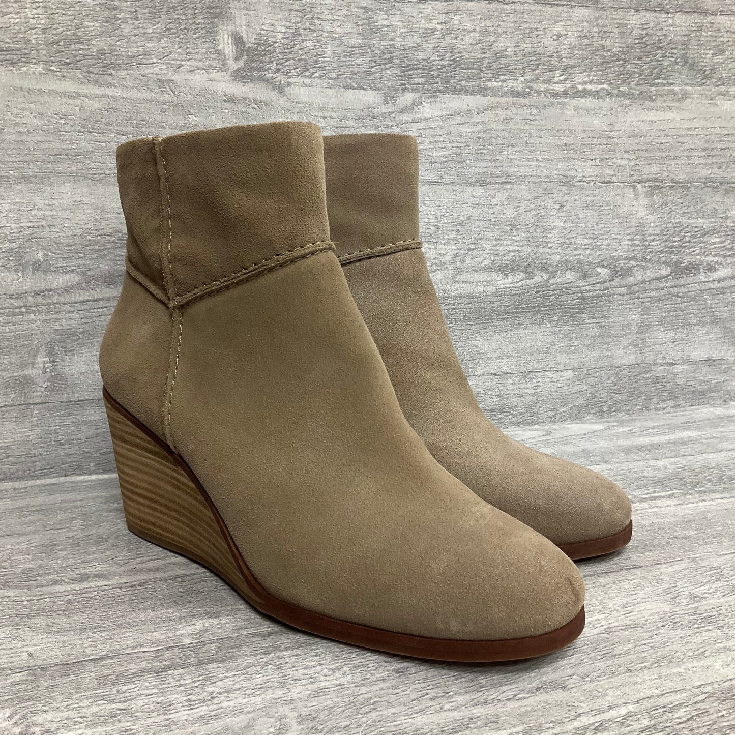 Boots Ankle Heels By Lucky Brand In Tan, Size: 8.5