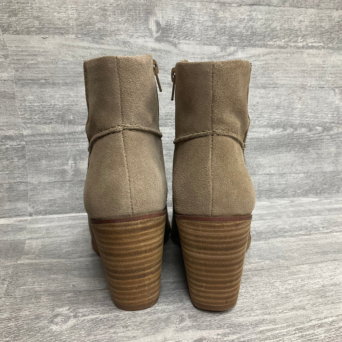 Boots Ankle Heels By Lucky Brand In Tan, Size: 8.5