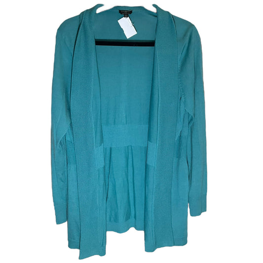 Sweater Cardigan By Talbots In Teal, Size: 1x