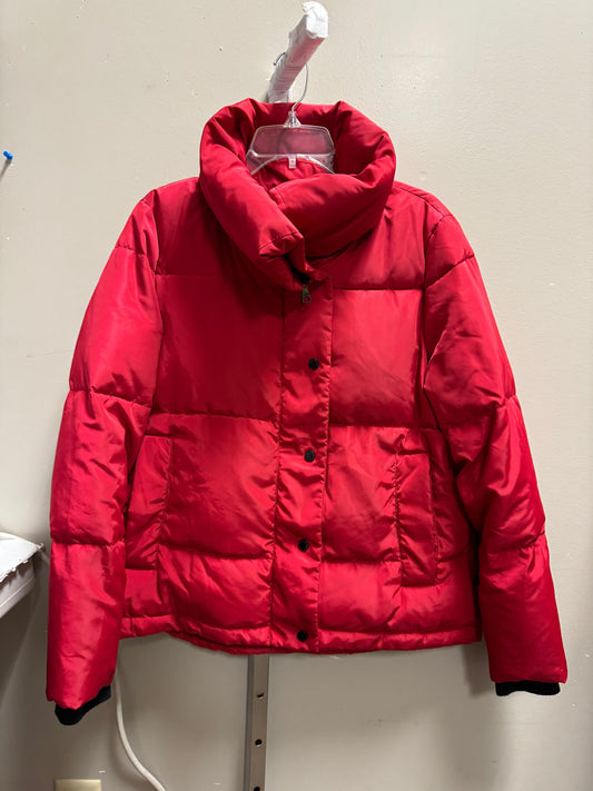 Jacket Puffer & Quilted By Karl Lagerfeld In Red, Size: L