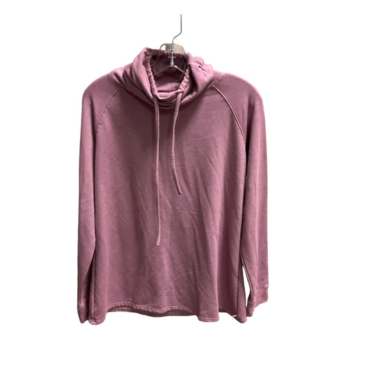 Athletic Top Long Sleeve Collar By 32 Degrees In Mauve, Size: M