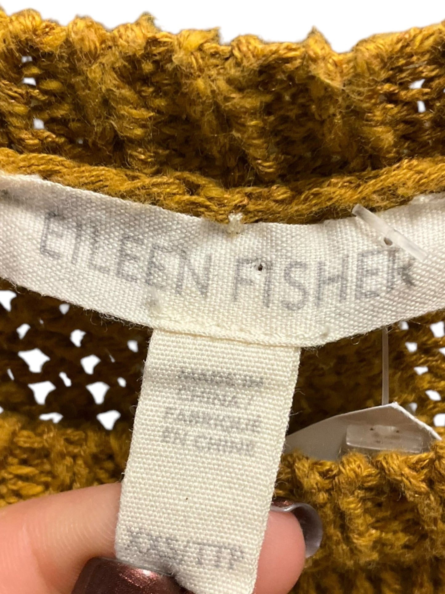 Sweater By Eileen Fisher In Gold, Size: Xxs