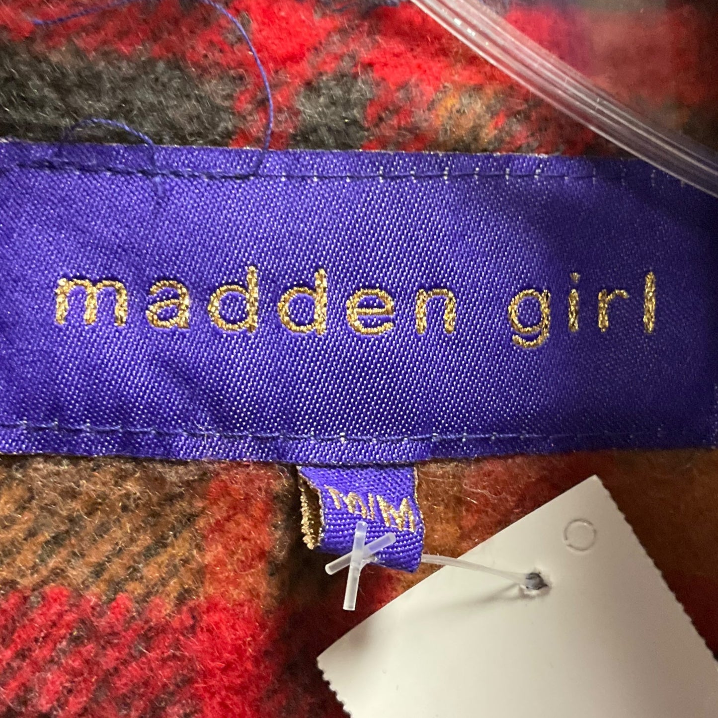 Coat Other By Madden Girl In Plaid Pattern, Size: M