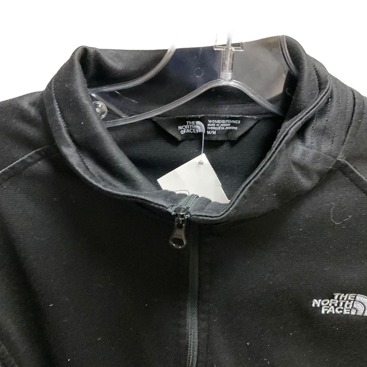 Athletic Top Long Sleeve Collar By The North Face In Black, Size: M