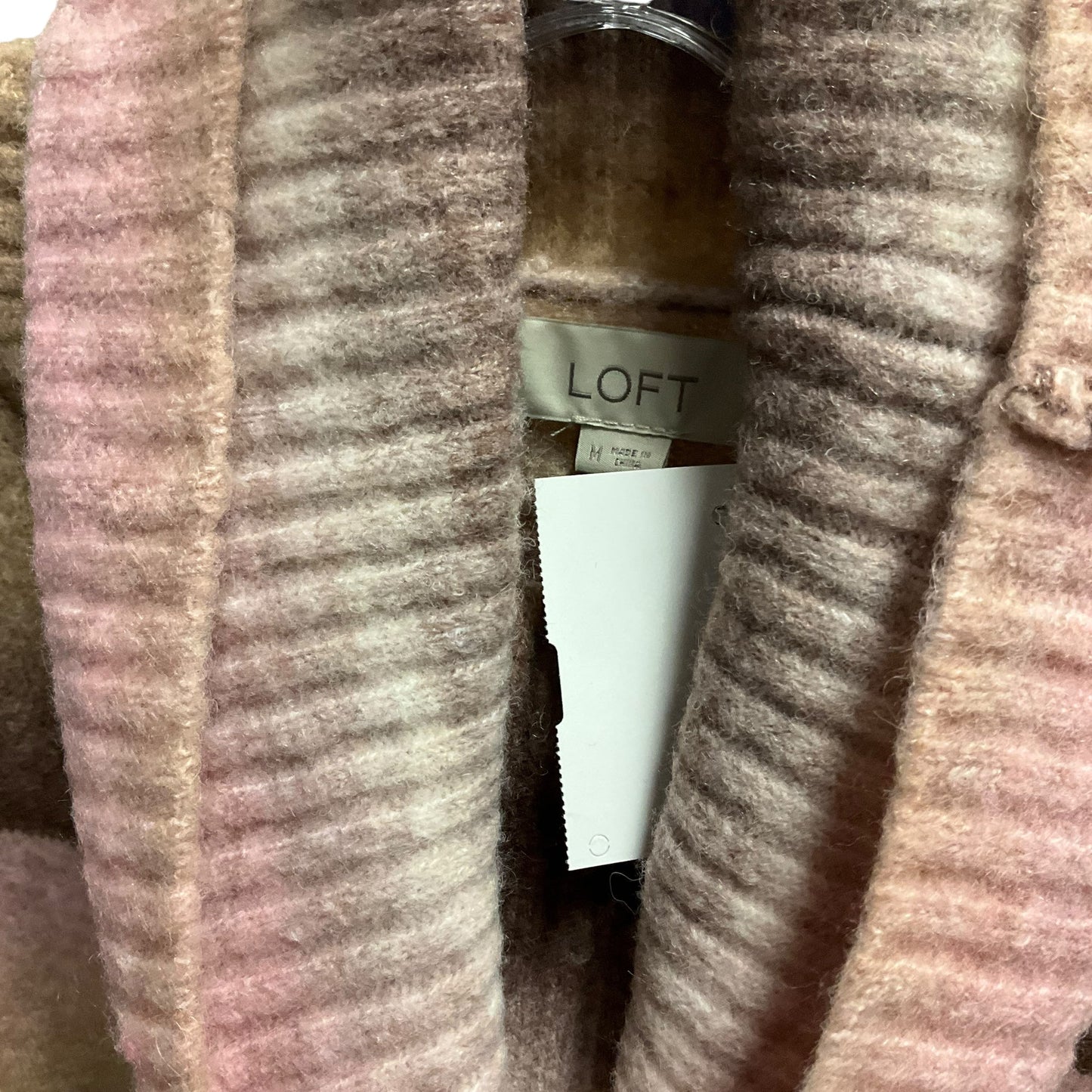 Sweater By Loft In Pink & Tan, Size: M