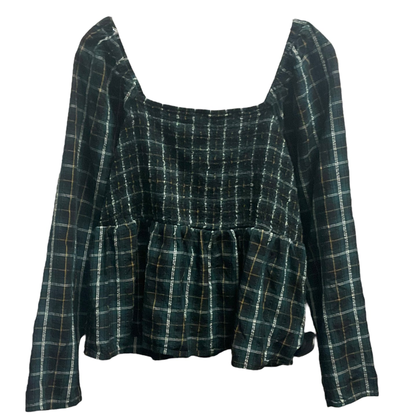 Top Long Sleeve By Old Navy In Plaid Pattern, Size: Xl