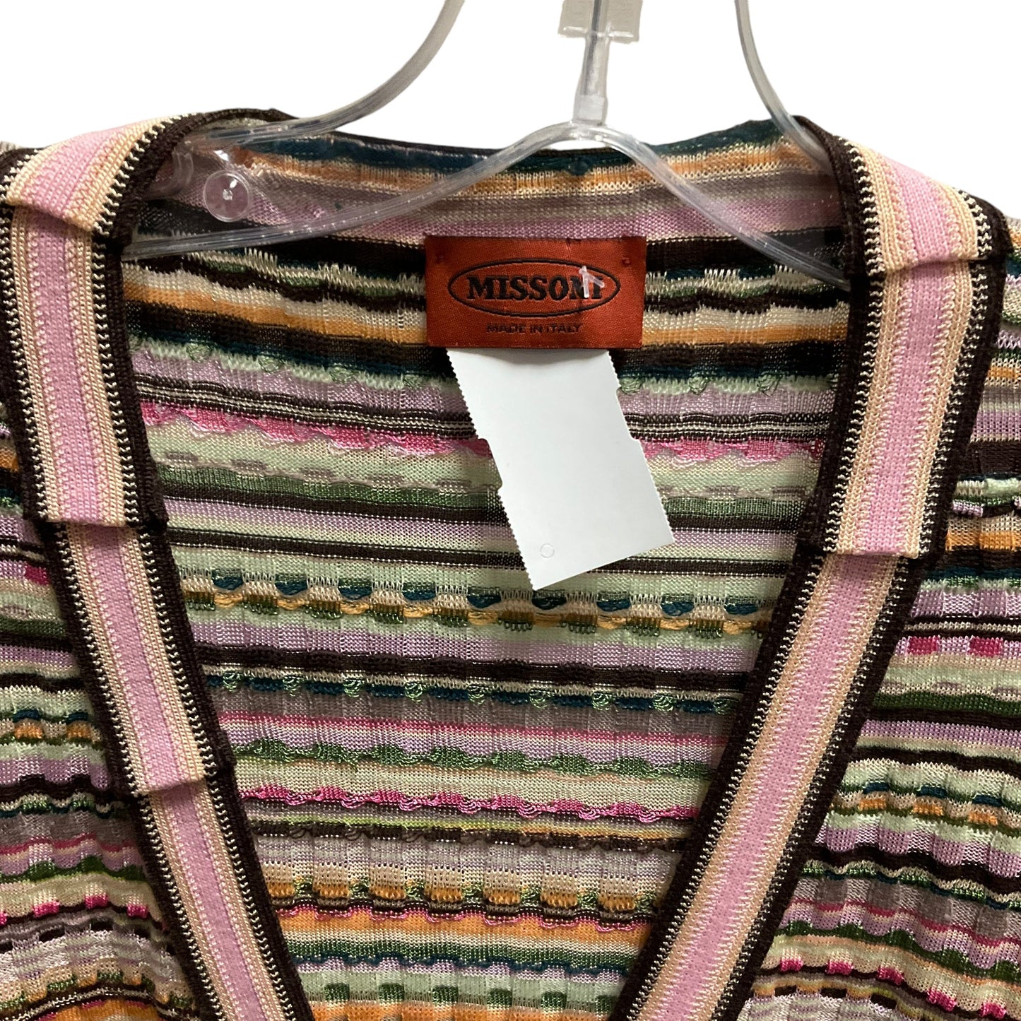 Sweater Cardigan Luxury Designer By Missoni In Multi-colored, Size: M