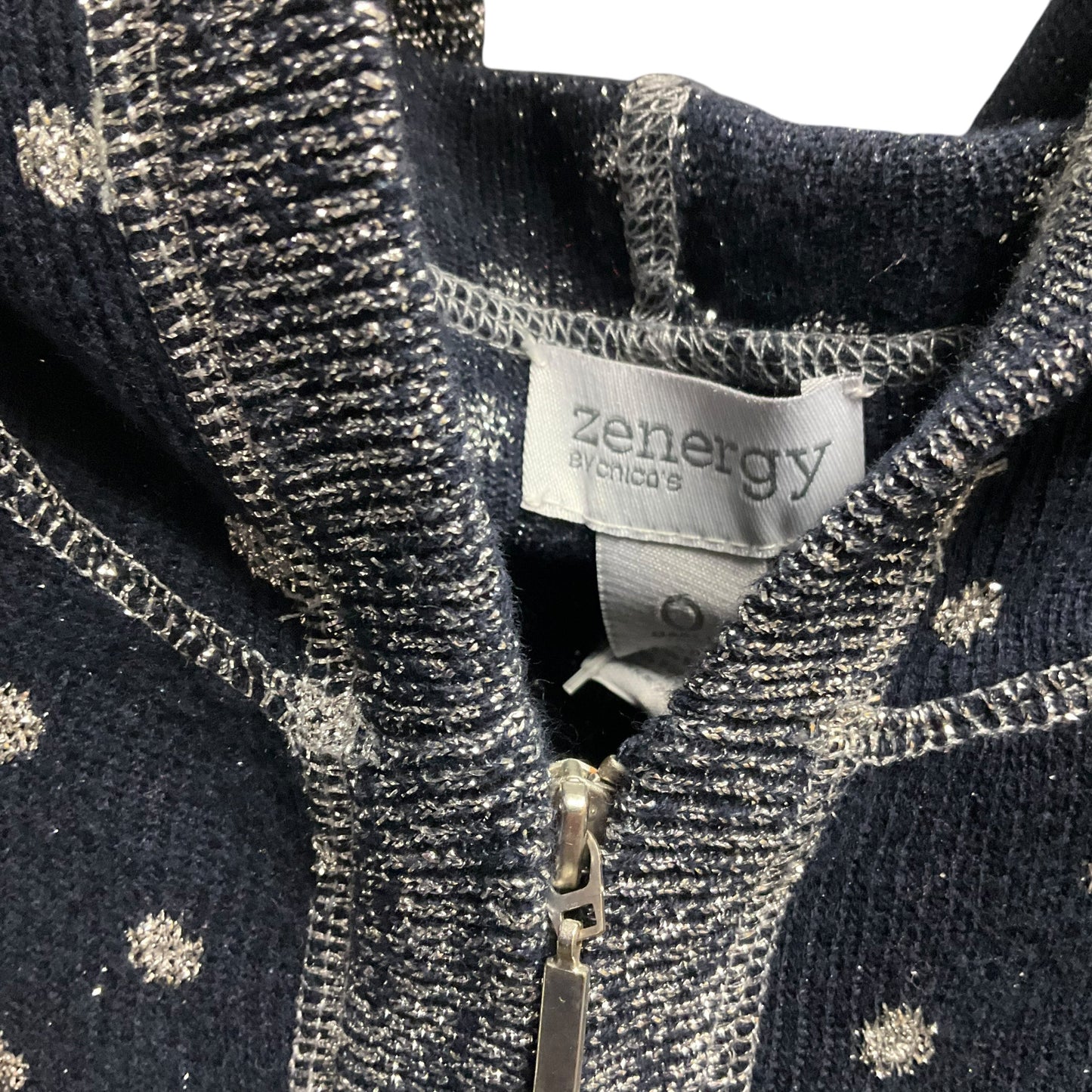 Sweater Cardigan By Chicos In Navy, Size: S