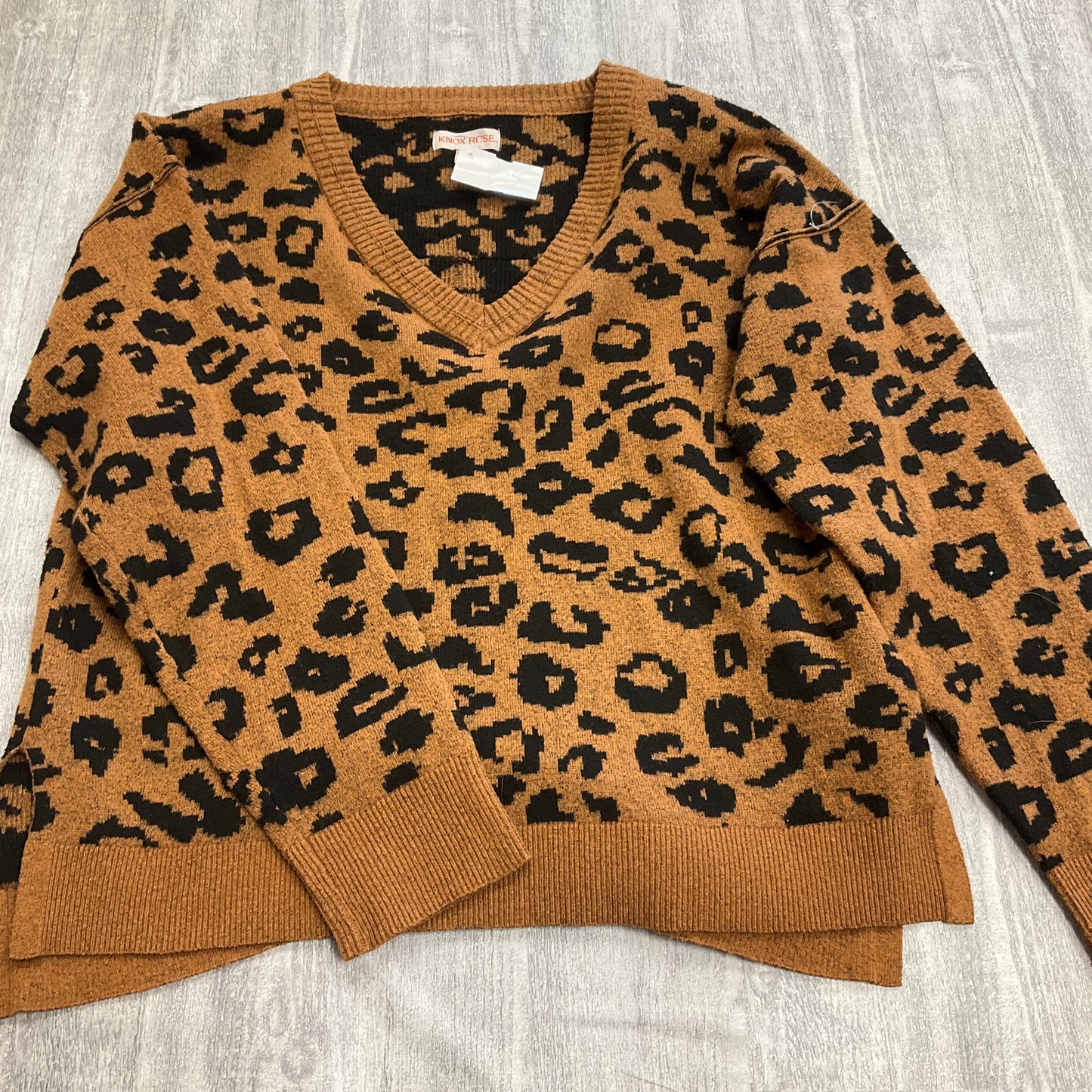 Sweater By Knox Rose In Animal Print, Size: M