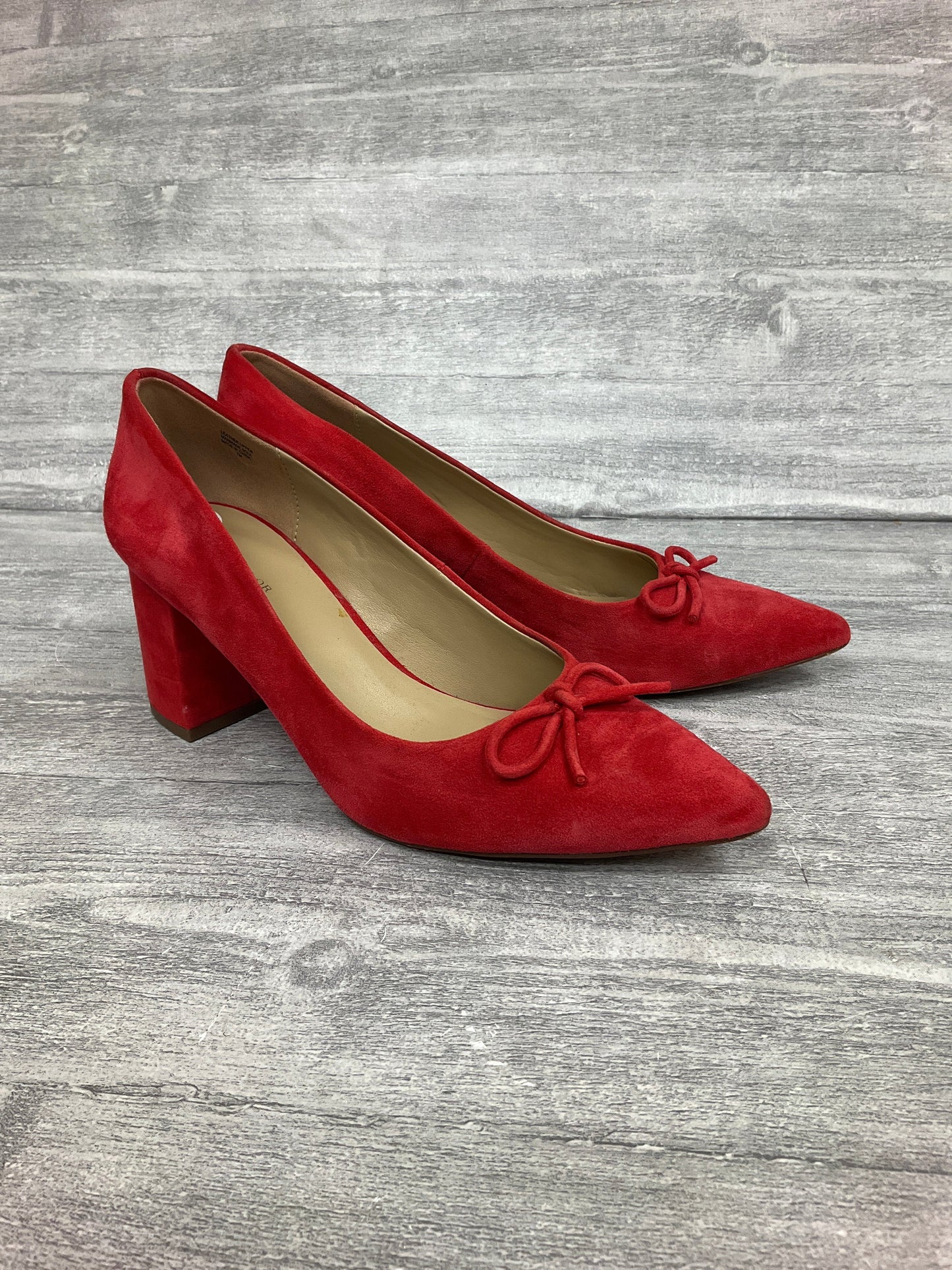 Shoes Heels Block By Ann Taylor In Red, Size: 7